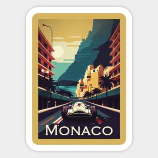 Monaco Travel Poster Sticker